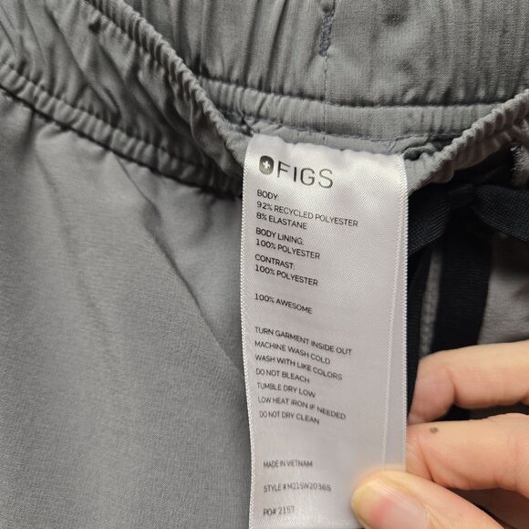 FIGS Fionlite Scrub Set Dark Sage sz Small Joggers Top Pockets, Mesh lined Gray - Picture 11 of 13